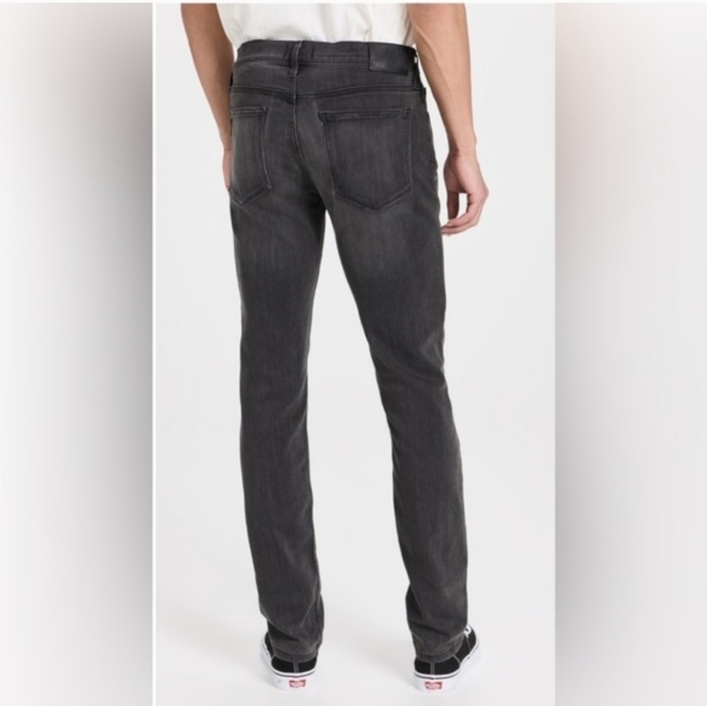 PAIGE Lennox Men's Slim Straight Jeans - Grey Iron